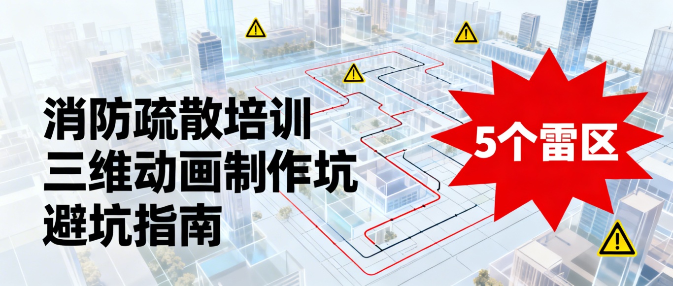 消防疏散培训三维动画制作最容易踩的5个雷区
